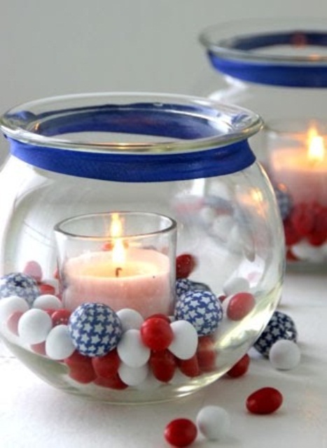 Cool 4th July Centerpieces In National Colors