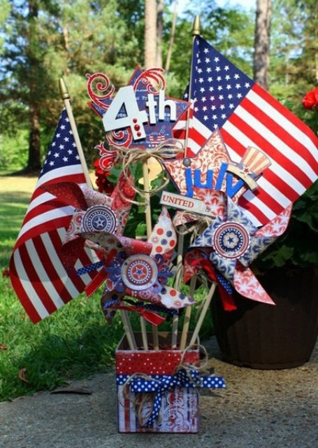 Cool 4th July Centerpieces In National Colors