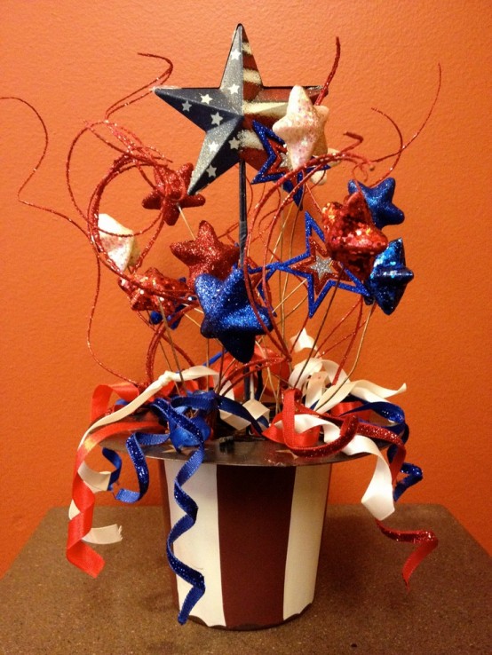 Cool 4th July Centerpieces In National Colors