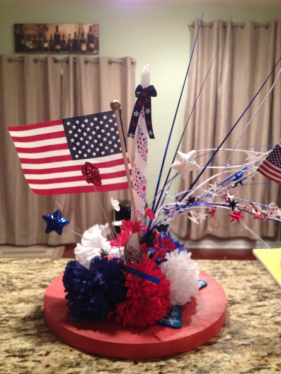 Cool 4th July Centerpieces In National Colors