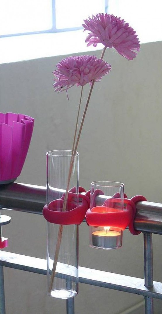 little holders for glasses and vases - create your own combo with candles, blooms, greenery or your own wine glasses