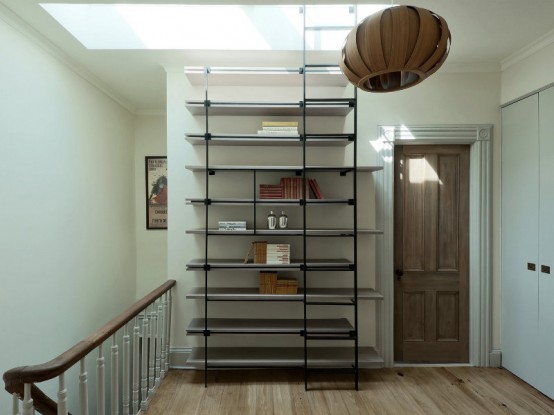Cool Bookcase Ladder For Small Spaces