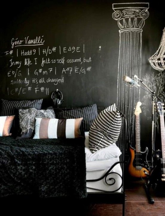 25 Cool Chalkboard Bedroom Décor Ideas To Rock - DigsDigs