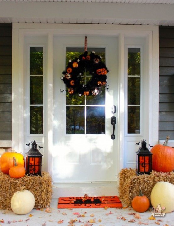 40 Cool Halloween  Front  Door  Decor  Ideas  DigsDigs