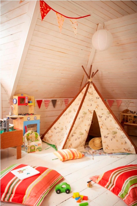 33 Cool Kids Play Rooms With Play Tents DigsDigs