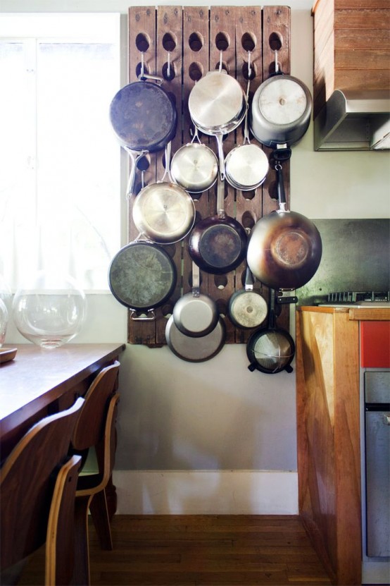 Cool Kitchen Pots And Lids Storage Ideas