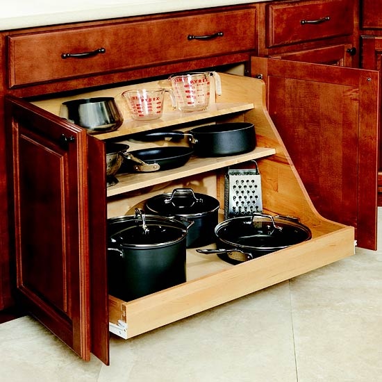 Cool Kitchen Pots And Lids Storage Ideas