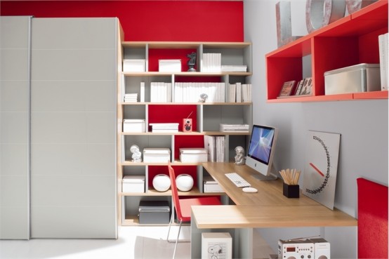 Cool Red And White Teen Room Design By Julia