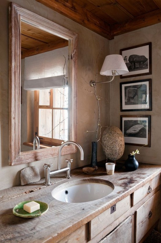 39 Cool Rustic Bathroom Designs - DigsDigs