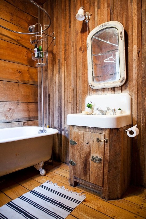 39 Cool Rustic Bathroom Designs - DigsDigs