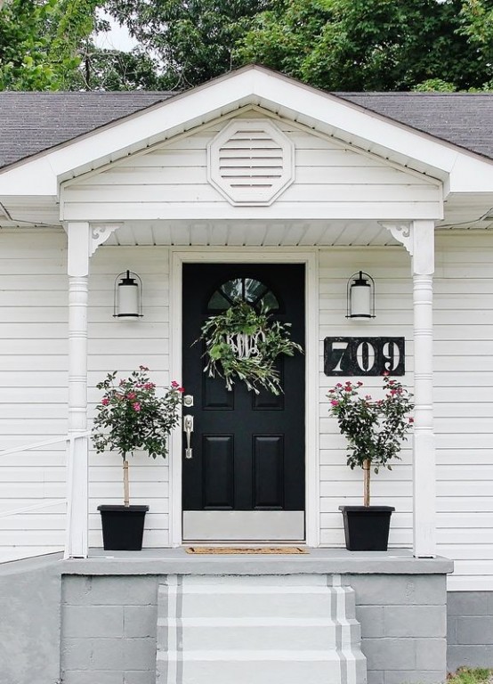 Black and white color theme works for tiny font porches well.
