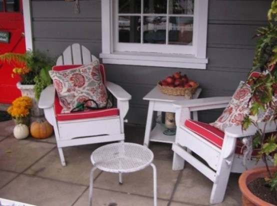 A small seating area might be exactly what you need if there isn't a deck in your house.