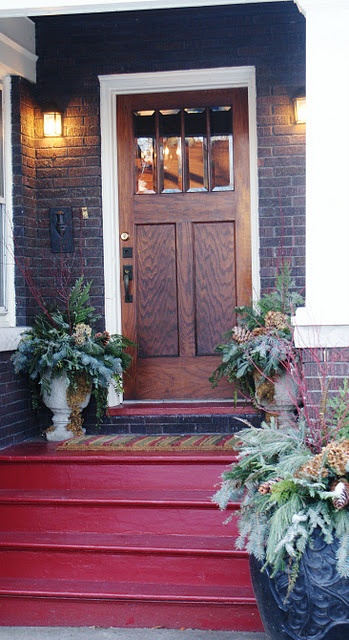 Filling vases with seasonal stuff is always a great decor idea.