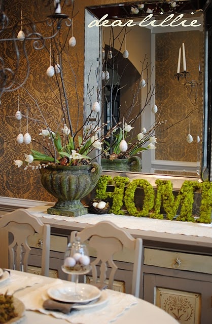 moss HOME letters will be a nice spring or Easter decoration for indoors