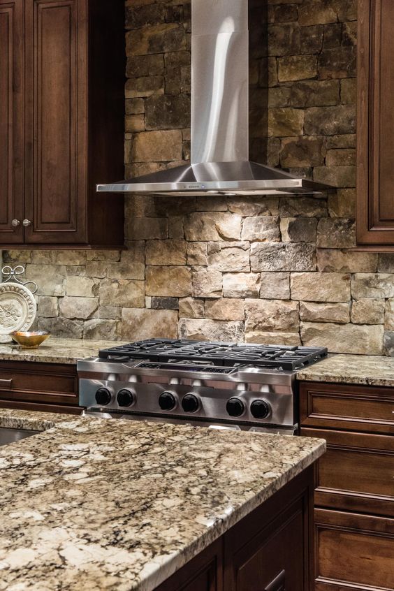 29 Cool Stone And Rock Kitchen Backsplashes That Wow - DigsDigs