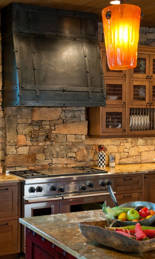 29 Cool Stone And Rock Kitchen Backsplashes That Wow - DigsDigs