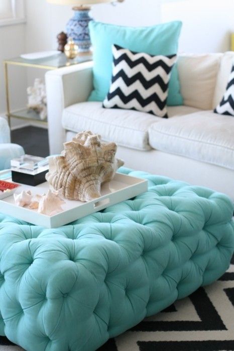 turquoise home decor fabric