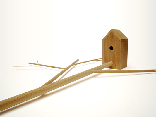 Cool Wooden Bird House For Apartment Inhabitants Brirdhouse By Vlaemsch