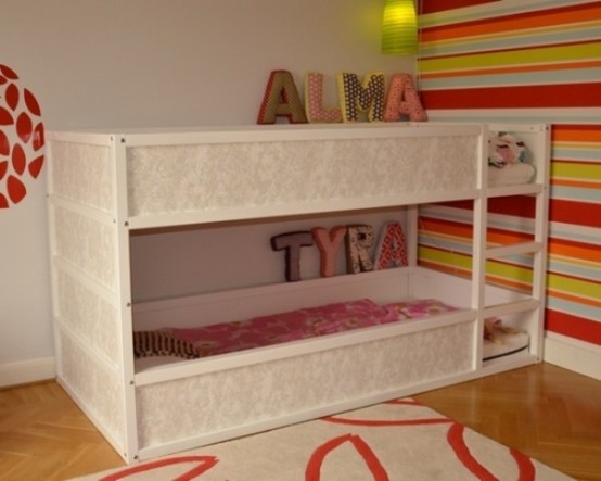 EASY IKEA Kura bed hack with a wallpaper