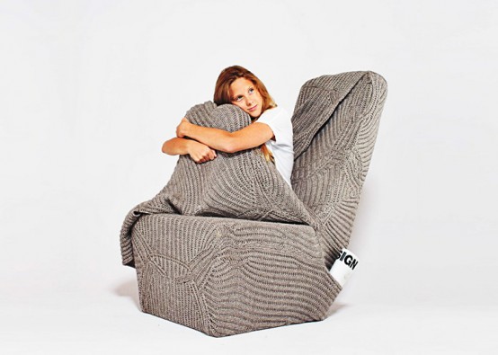 Cozy And Warm Armchair With A Woolen Blanket