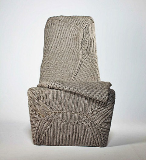 Cozy And Warm Armchair With A Woolen Blanket