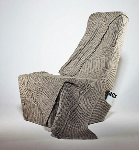 Cozy And Warm Armchair With A Woolen Blanket