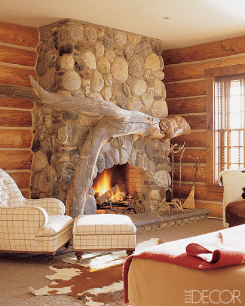 Cozy Bedroom With A Handcrafted Mantel
