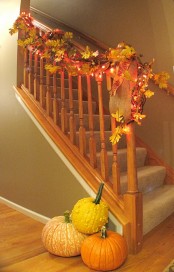 Cozy Fall Staircase Decor Ideas