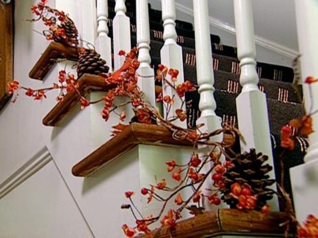 Cozy Fall Staircase Decor Ideas