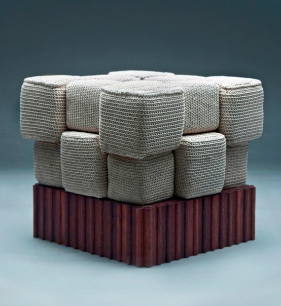 Cozy Knitted And Crocheted Furniture By Monomoka