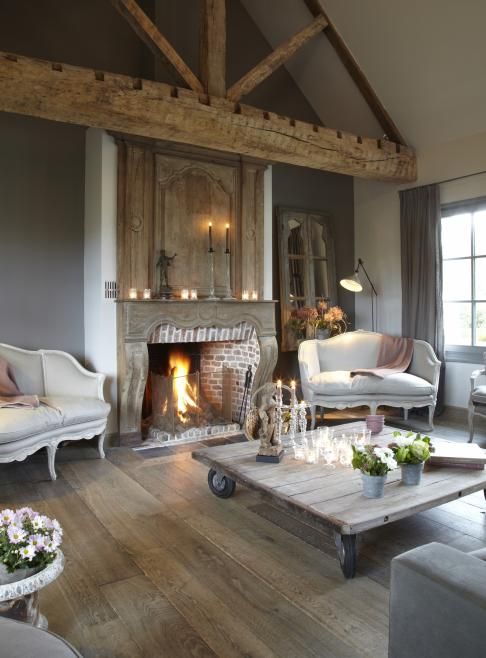 36 Cozy Living Room Designs With Exposed Wooden Beams - DigsDigs