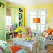 Cozy Living Room In A Bunch Of Colors