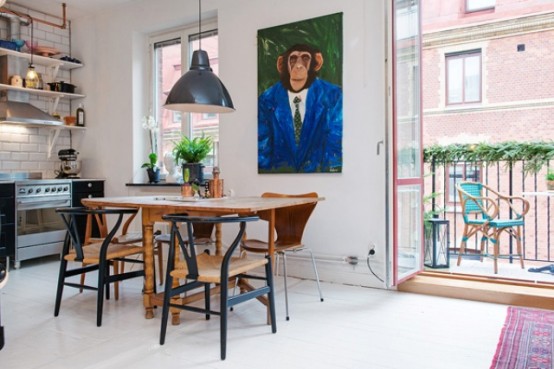 Cozy Swedish Apartment With A Humorous Character