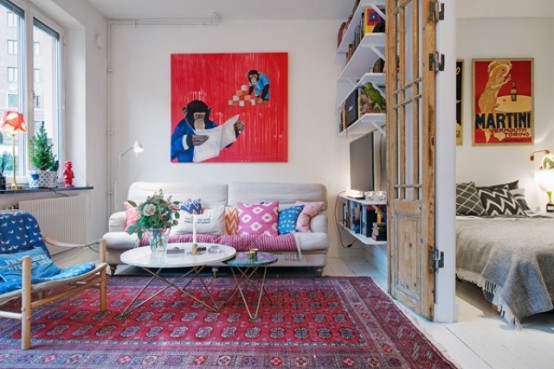 Cozy Swedish Apartment With A Humorous Character