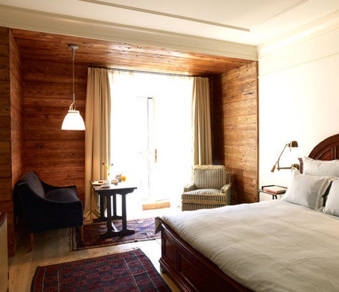 Cozy Wooden Hotel Style Bedroom