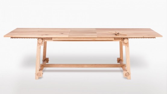 Craft2.0 Modern Table Made With Antique Technologies