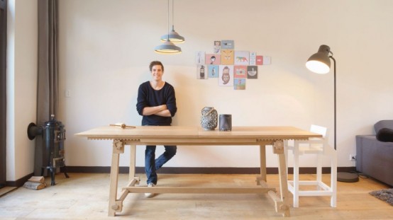 Craft2.0 Modern Table Made With Antique Technologies