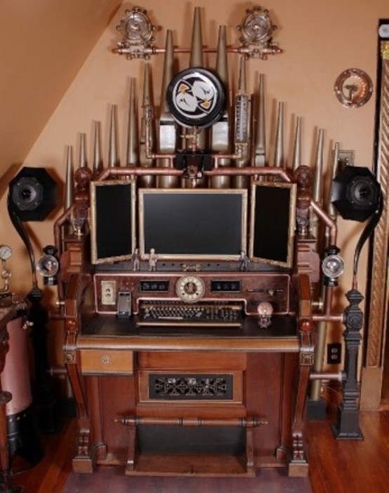 28 Crazy Steampunk Home Office Designs Digsdigs
