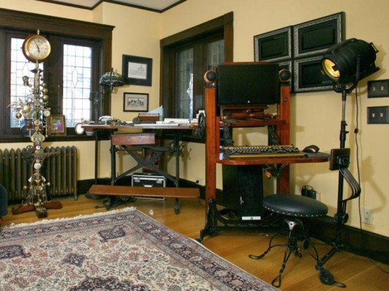 28 Crazy Steampunk Home Office Designs