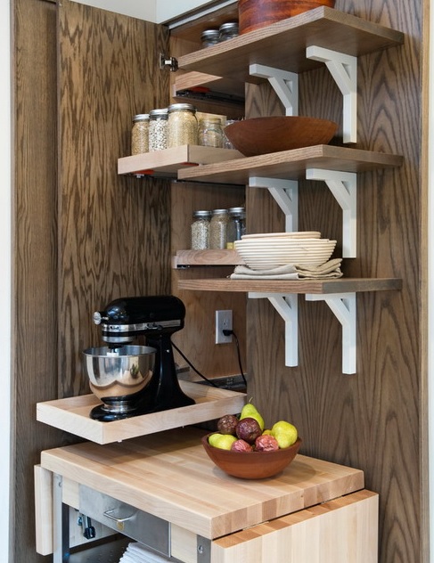 Small Kitchen Appliance Storage 