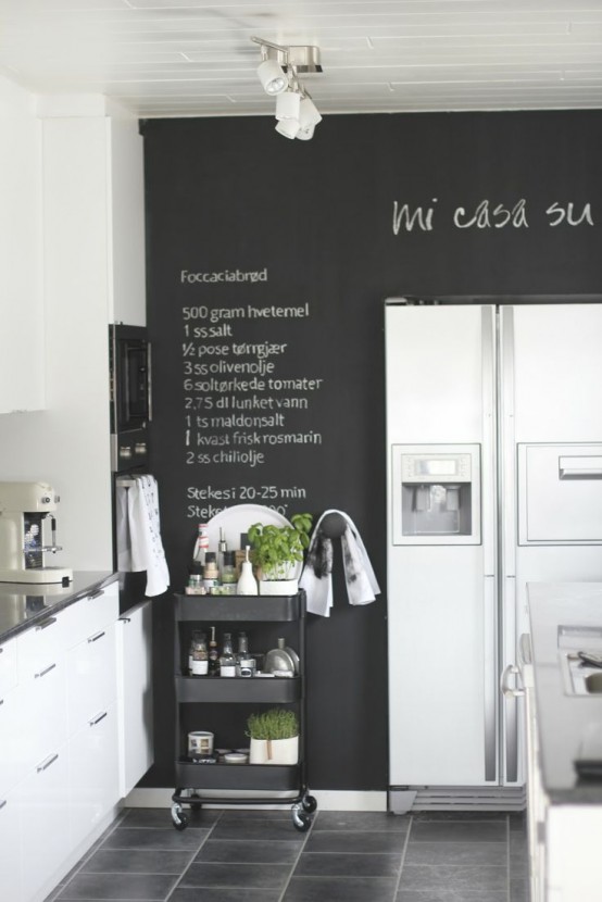 35 Creative Chalkboard Ideas For Kitchen Décor - DigsDigs