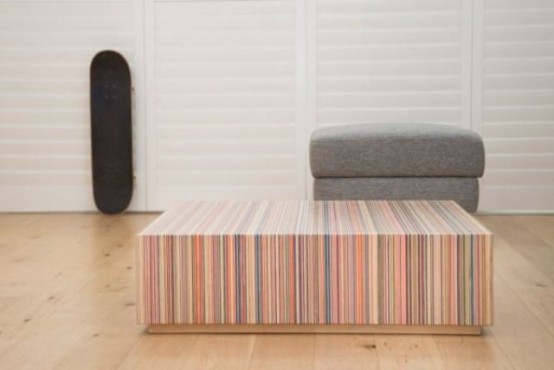 Creative Coffee Table From Upcycled Skateboard Decks