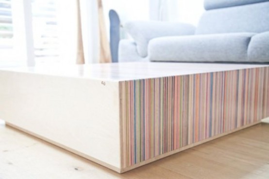 Creative Coffee Table From Upcycled Skateboard Decks