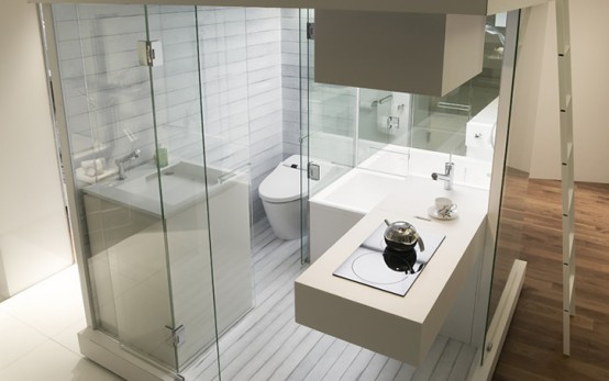 Functional and Compact Bathroom Solution for Small Apartment – Subaco by Spiritual Mode