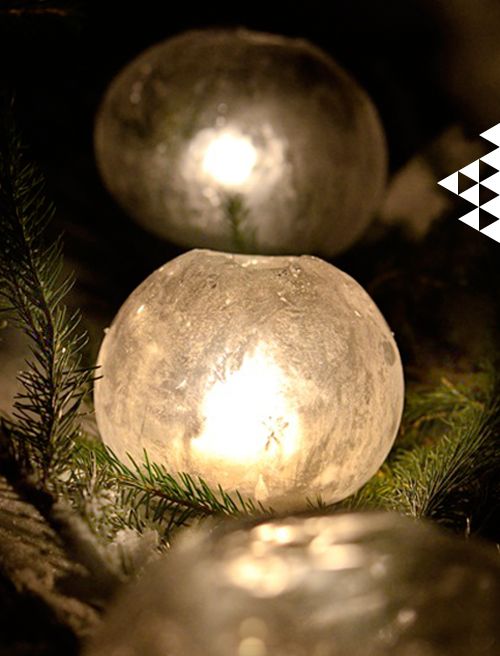 ice sphere Christmas luminaries are amazing for styling your outdoor space, they will add a warm and soft glow to the garden