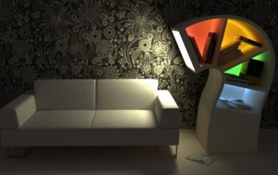 Creative Led Bookcase For Night Owls