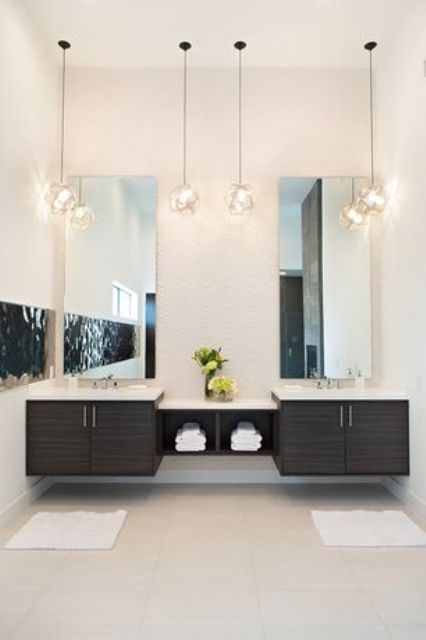 Pendant Lighting Over Bathroom Vanity - 4 Dreamy Bathroom Lighting