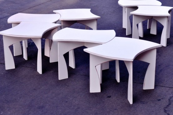 Creative Modular White Table