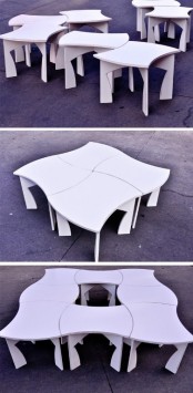 Creative Modular White Table