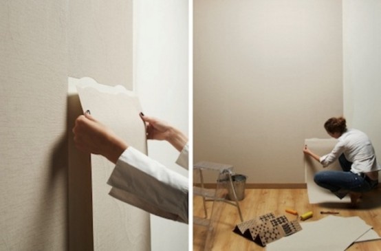 Creative Tear Off Wallpaper For Customizable Design